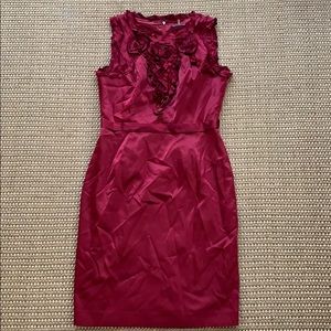 Ellie Tahari Red Silk dress